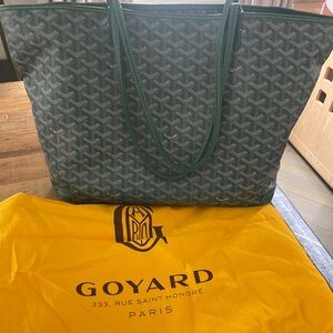 Goyard Artois MM Green Tote With Dust Bag